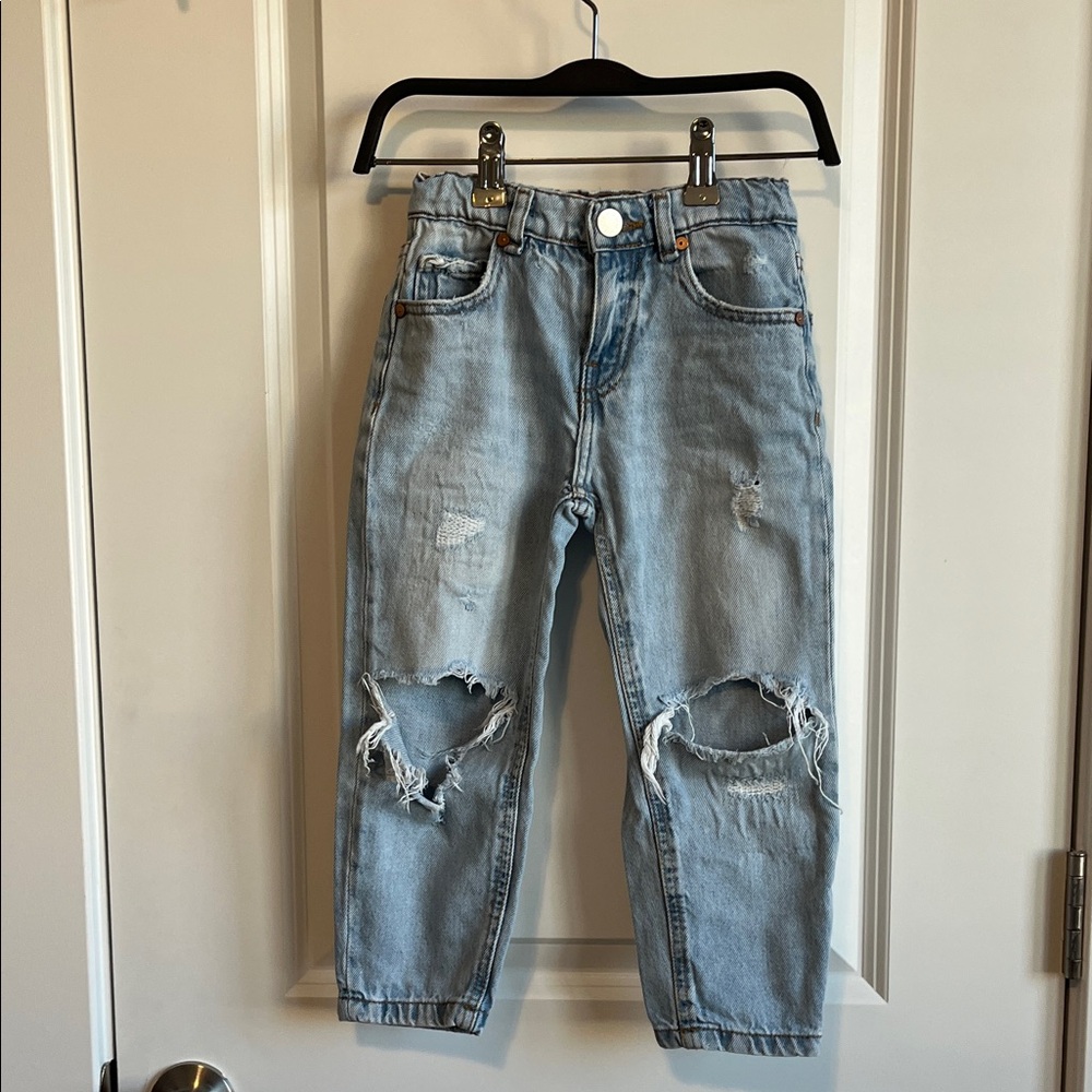 Zara Kids Light Blue Distressed Jeans